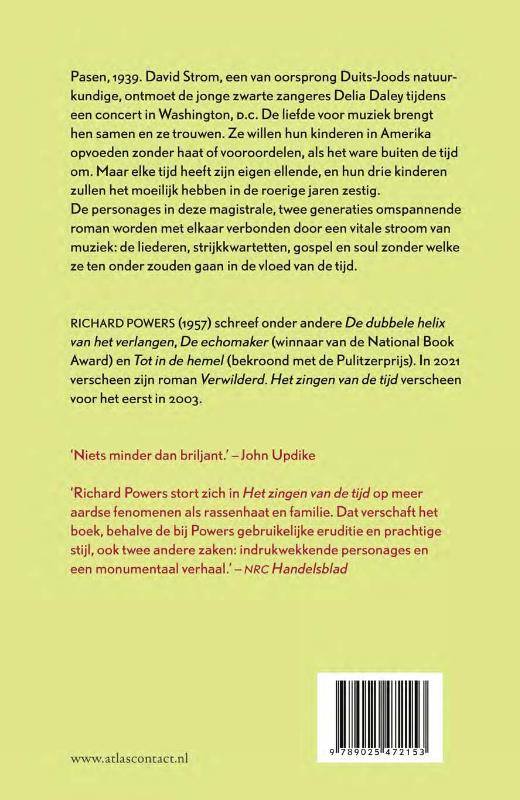 Achterkant van Het zingen van de tijd