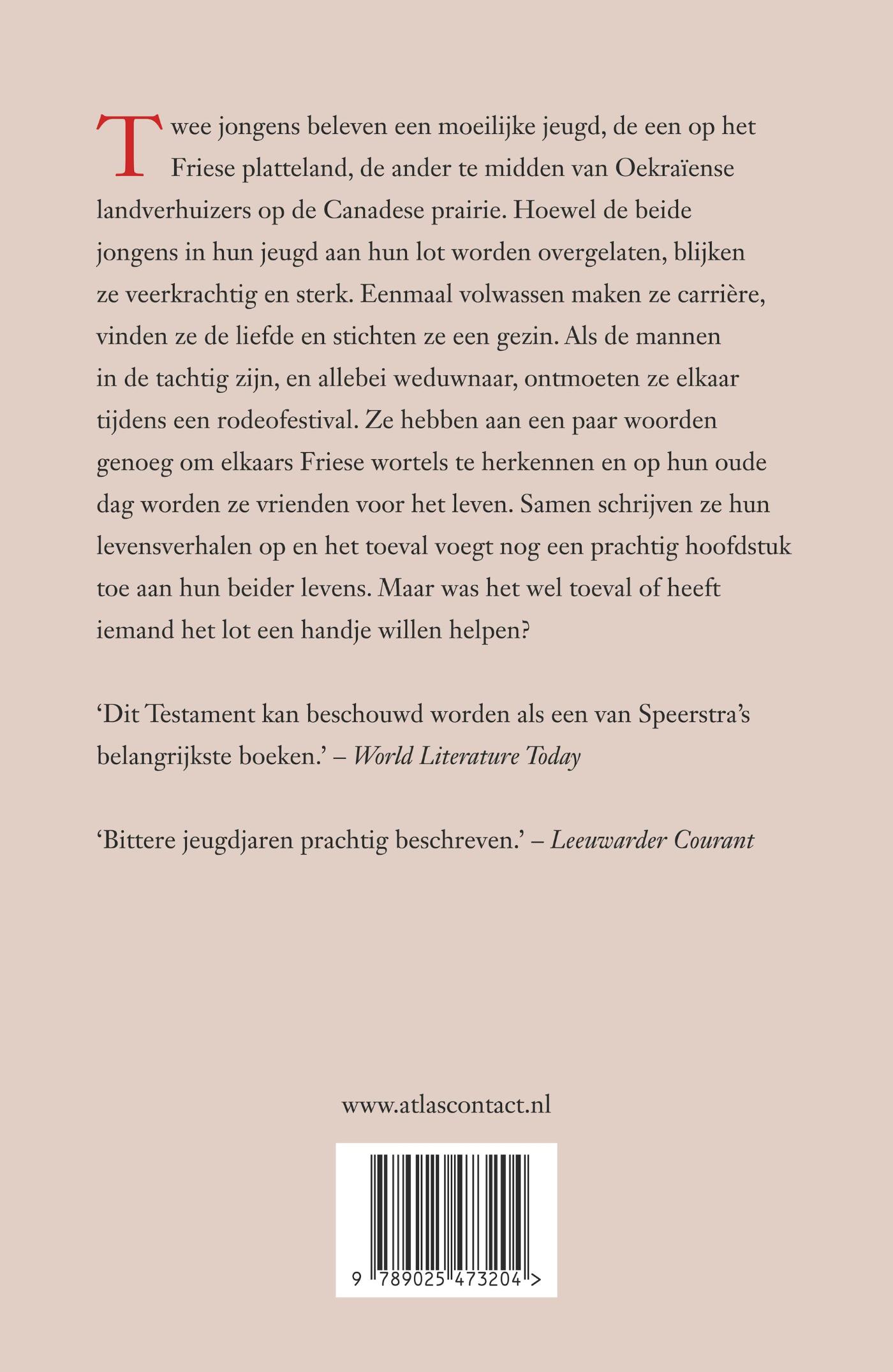 Achterkant van Testament van de ziel