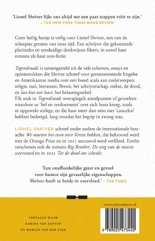 Achterkant van Tegendraads