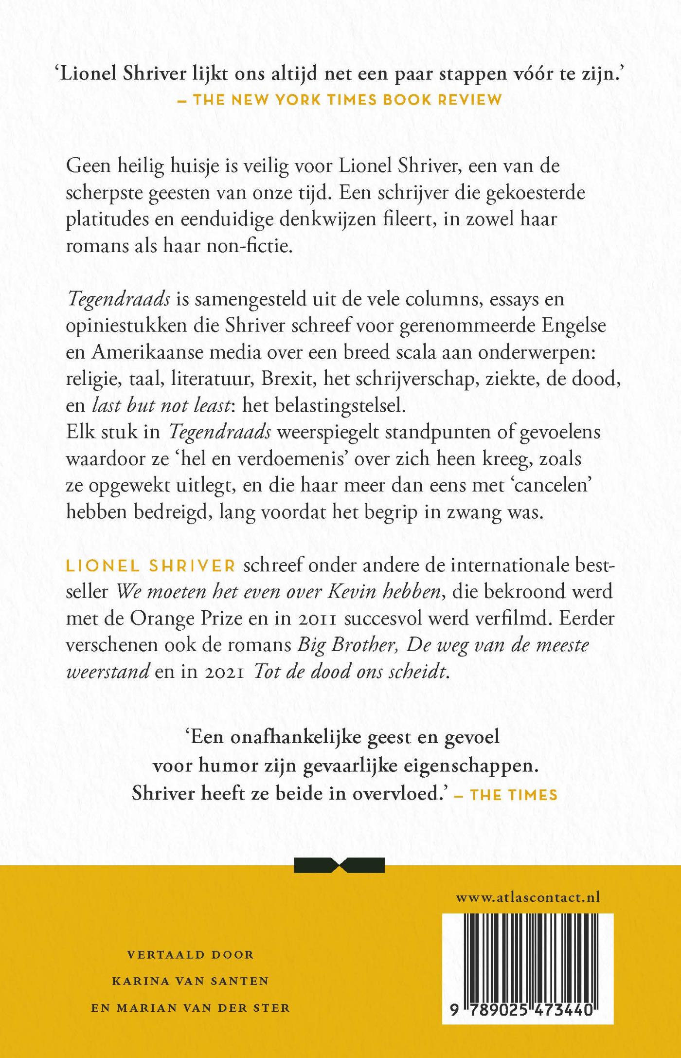 Achterkant van Tegendraads
