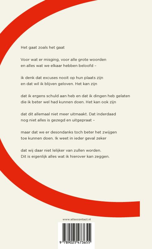 Achterkant van Alleen de warme dagen waren echt