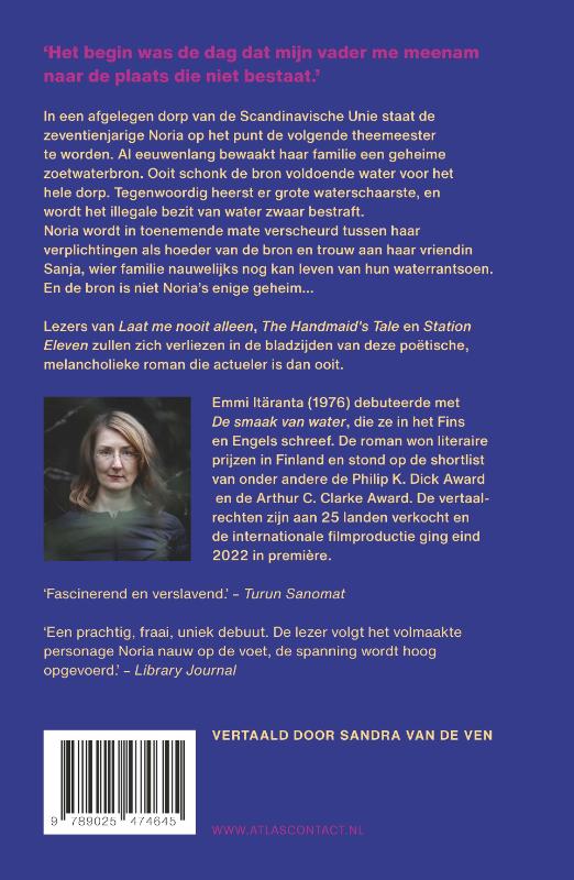 Achterkant van De smaak van water