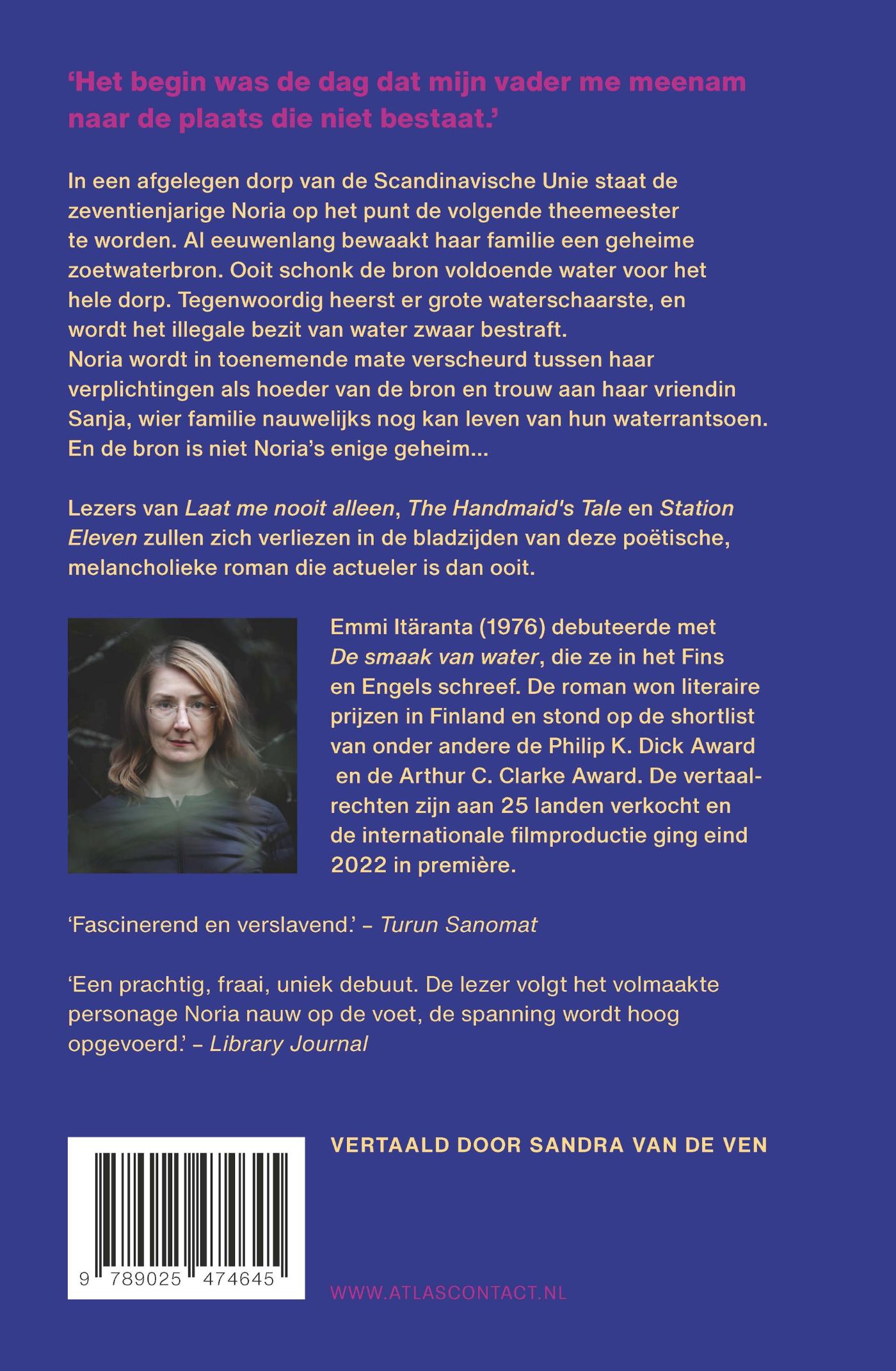 Achterkant van De smaak van water