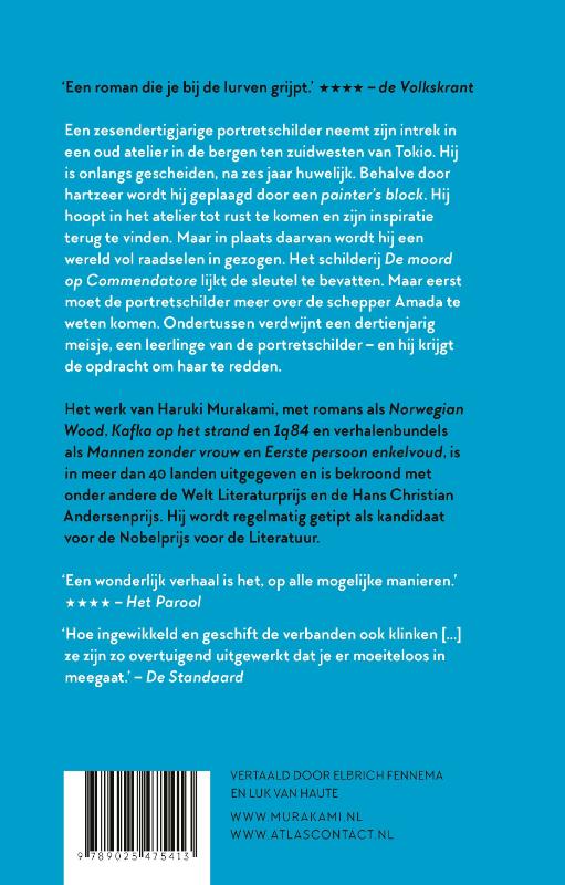 Achterkant van De moord op Commendatore