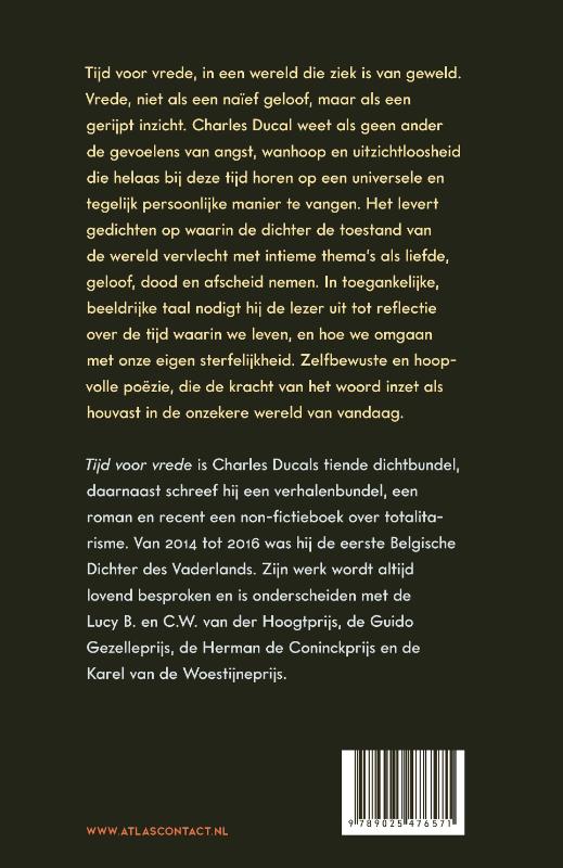 Achterkant van Tijd voor vrede