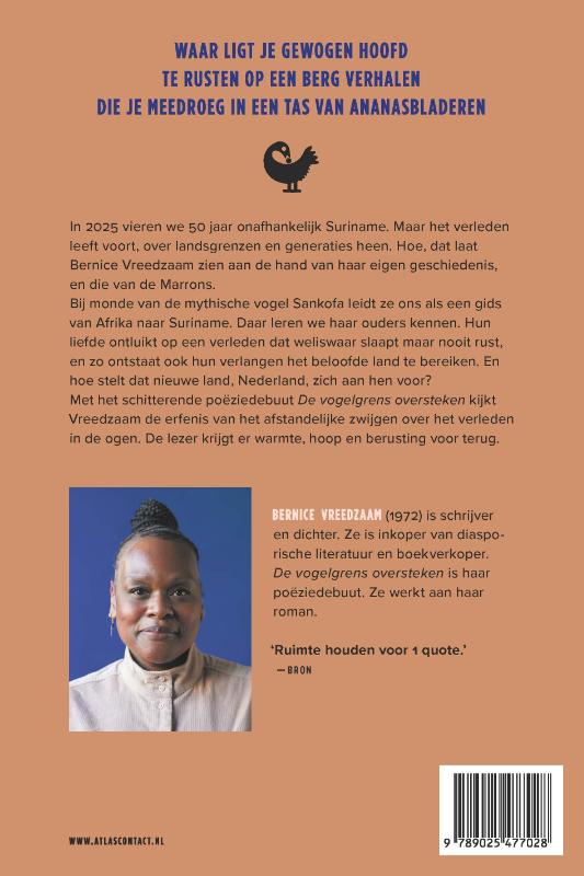 Achterkant van De vogelgrens oversteken