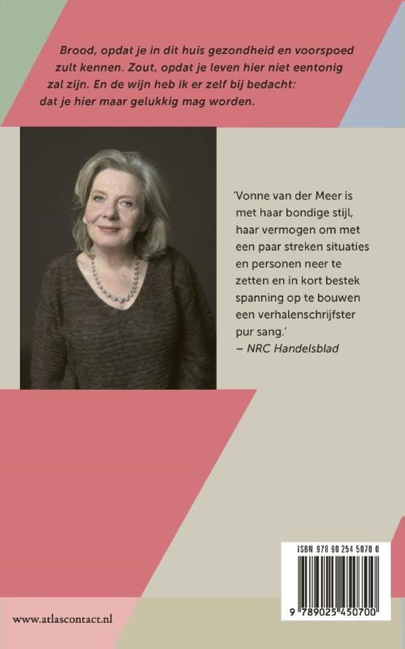 Achterkant van Brood, zout, wijn