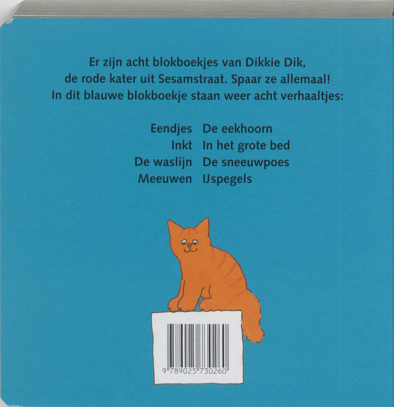 Achterkant van Het blauwe blokboekje