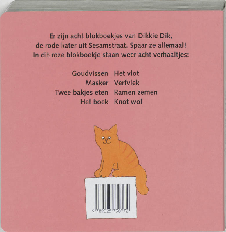 Achterkant van Het roze blokboekje