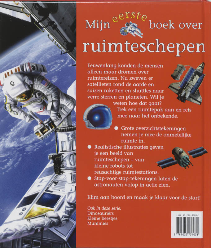 Achterkant van Mijn eerste boek over ruimteschepen