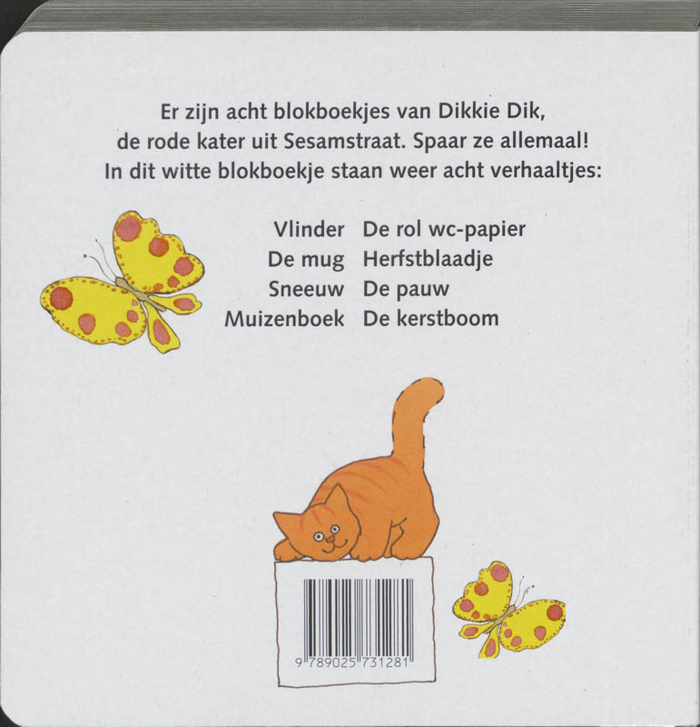 Achterkant van Het witte blokboekje