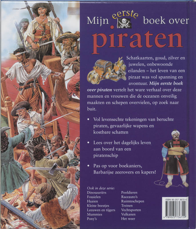 Achterkant van Mijn eerste boek over piraten