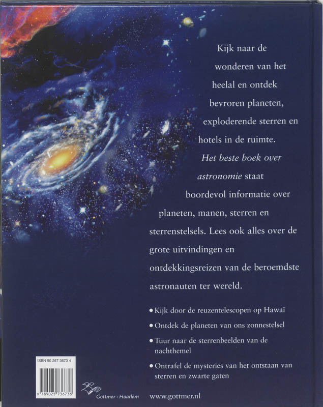 Achterkant van Het beste boek over astronomie