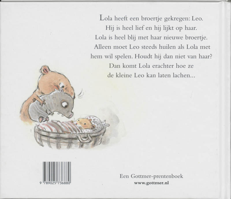 Achterkant van Lola en de nieuwe baby