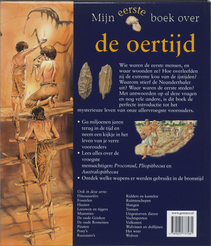 Achterkant van Mijn eerste boek over de oertijd