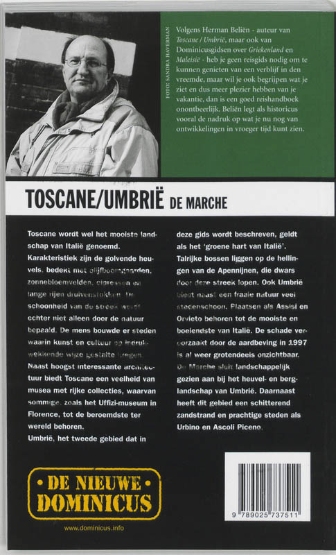 Achterkant van Toscane/Umbrie/De Marche