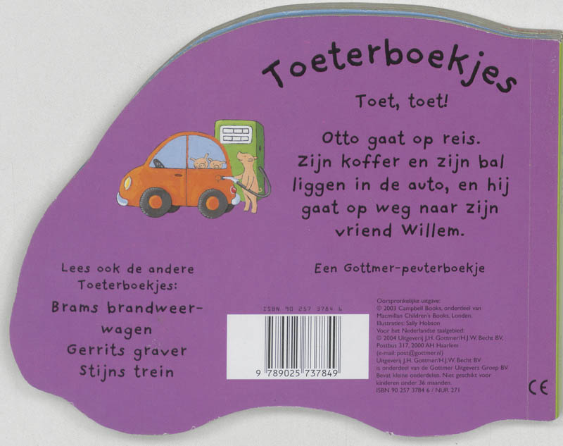 Achterkant van Otto's auto