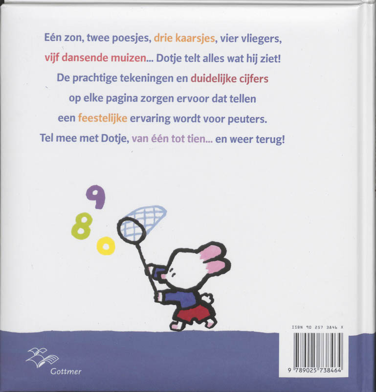 Achterkant van Tellen met Dotje
