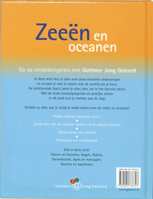 Achterkant van Zeeen en oceanen