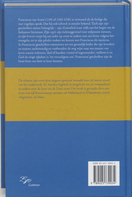 Achterkant van De geschriften
