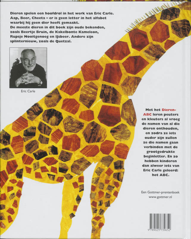 Achterkant van Eric Carle's Dieren- ABC