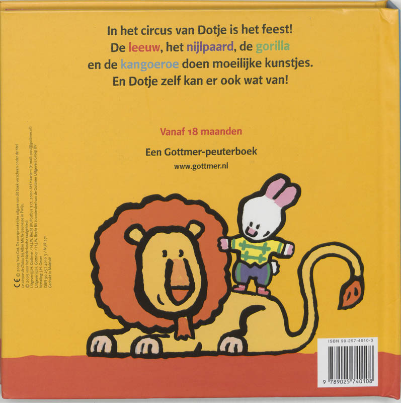 Achterkant van Het circus van Dotje