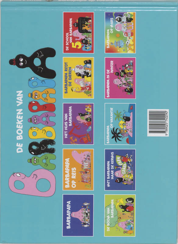 Achterkant van Barbapapa op vakantie
