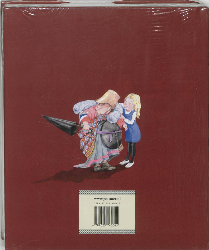 Achterkant van Alice in Spiegelland