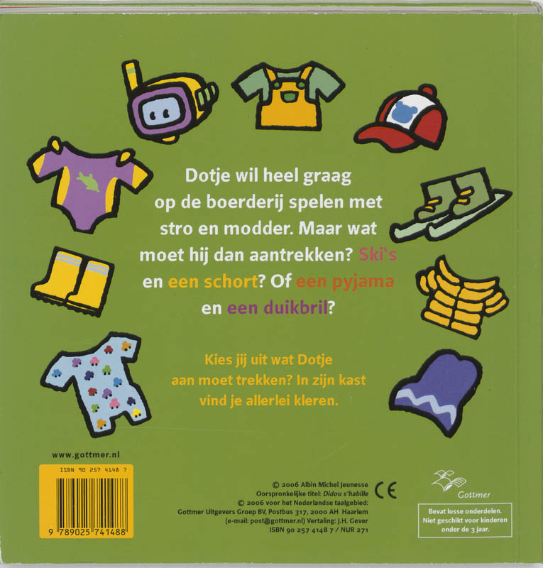 Achterkant van Dotje, wat trek je aan?