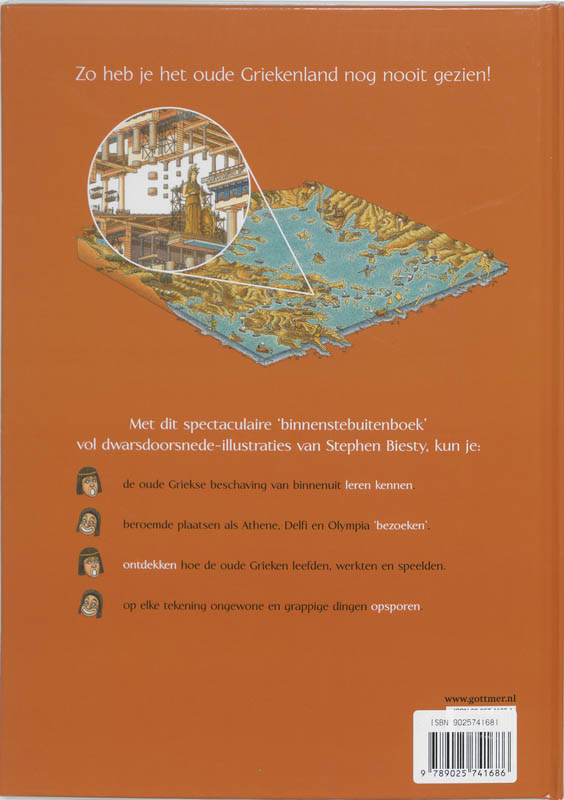 Achterkant van Het oude Griekenland binnenstebuiten