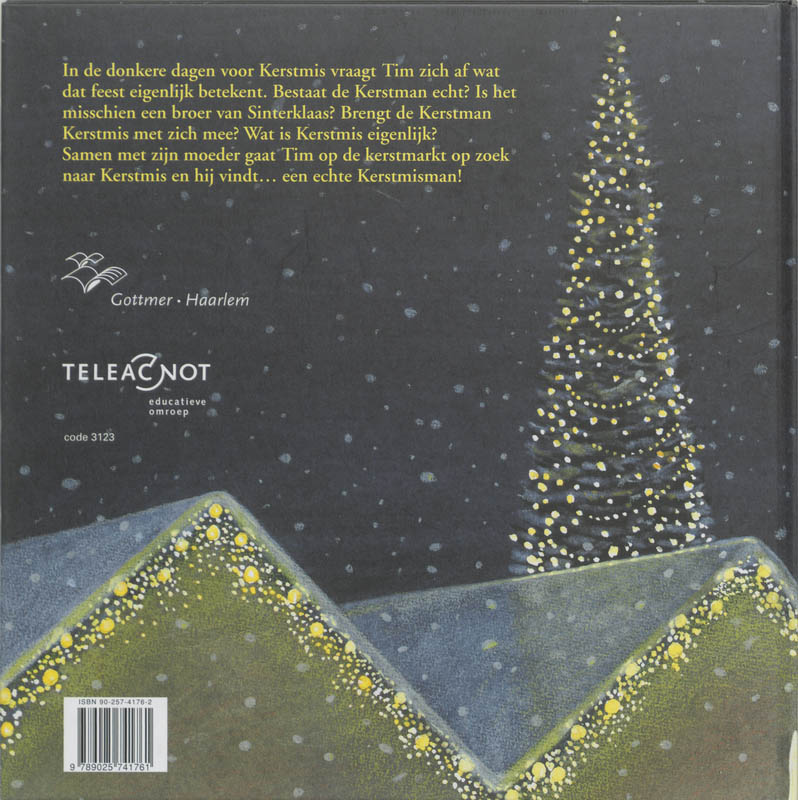 Achterkant van De kerstmisman