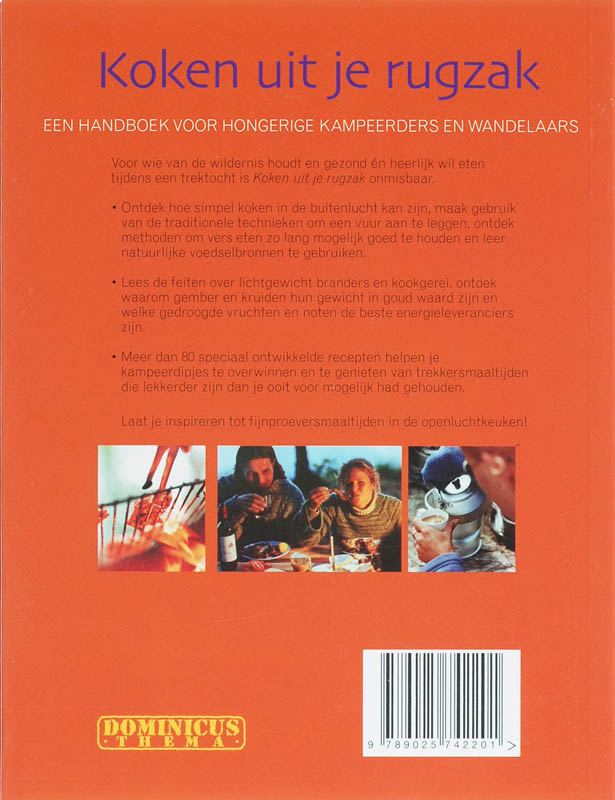 Achterkant van Koken uit je rugzak