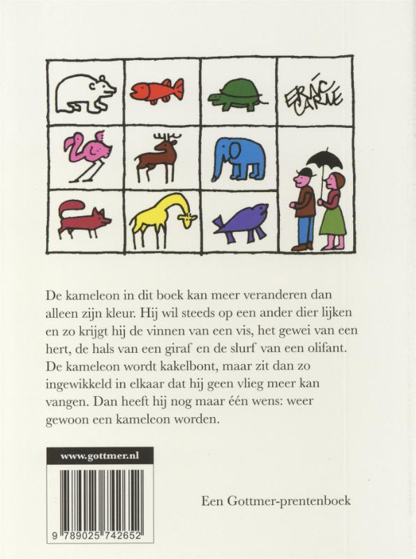 Achterkant van De kakelbonte kameleon