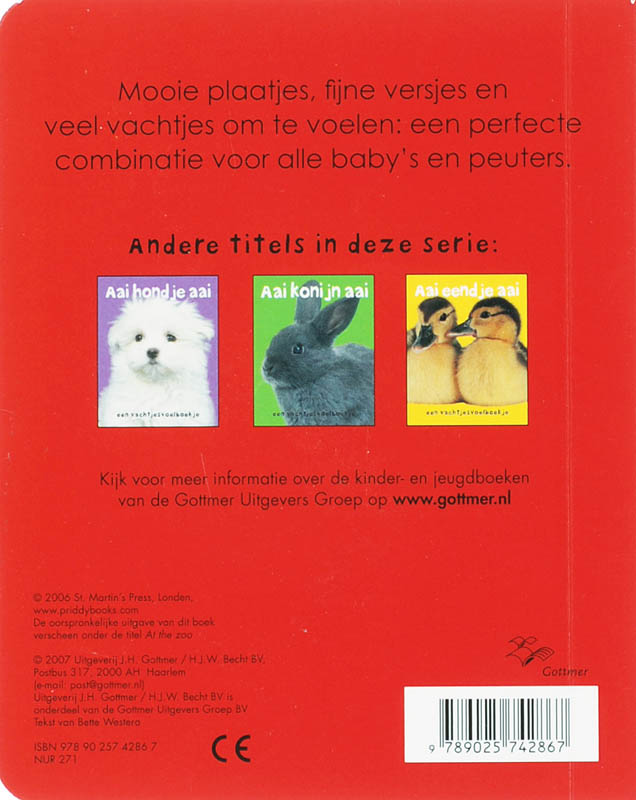 Achterkant van Aai tijger aai
