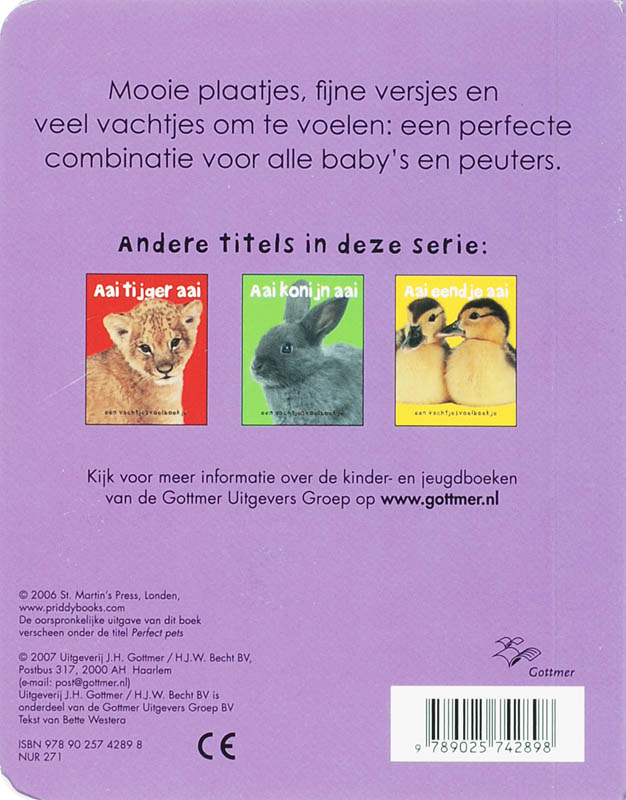 Achterkant van Aai hondje aai