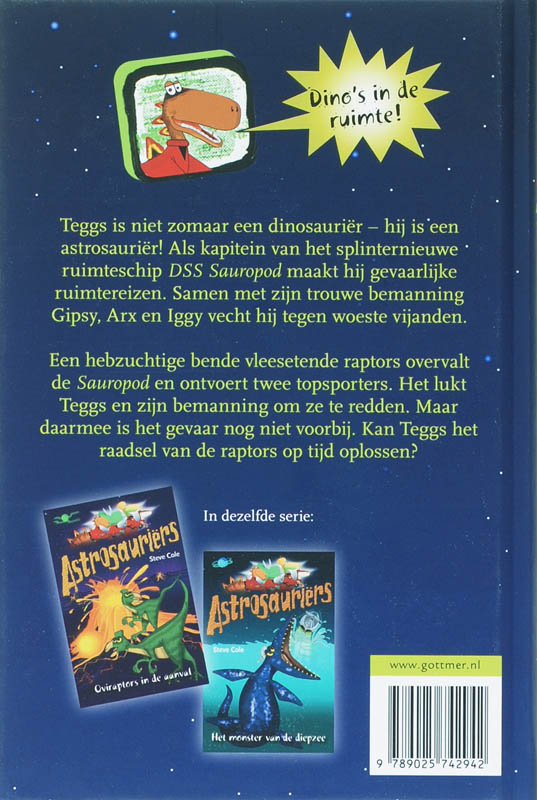 Achterkant van Het raadsel van de raptors