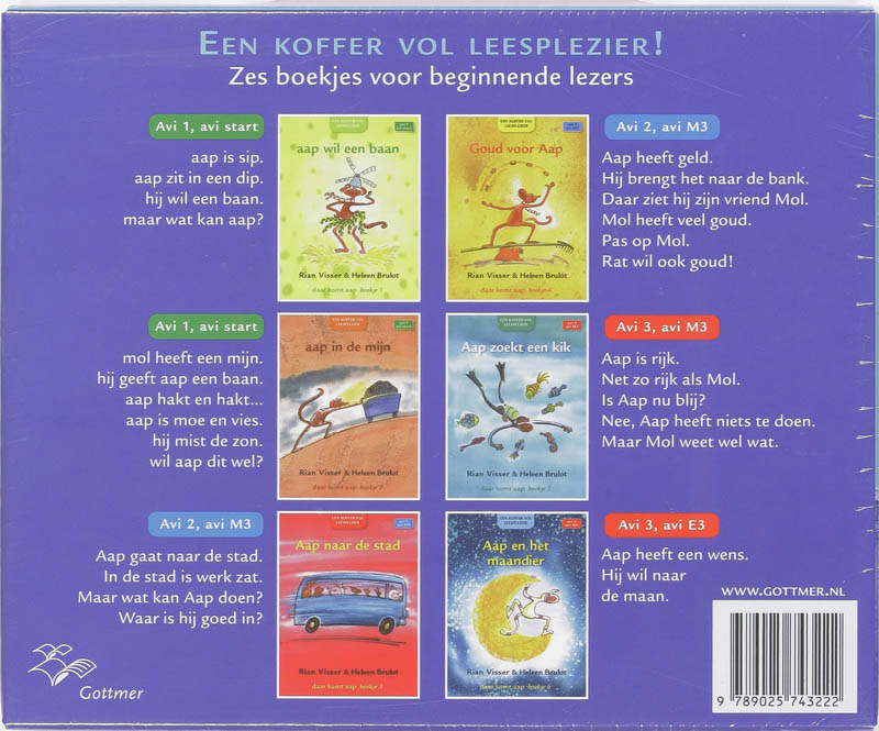 Achterkant van Daar komt Aap set 6 ex