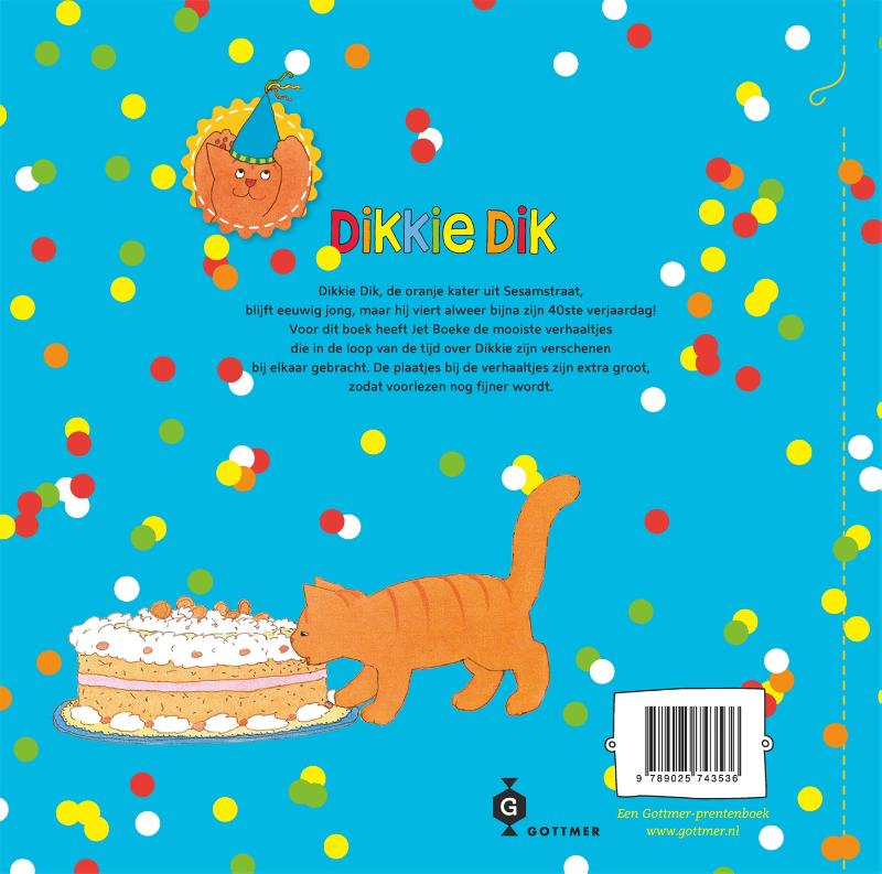 Achterkant van Het dikke verjaardagsboek van Dikkie Dik
