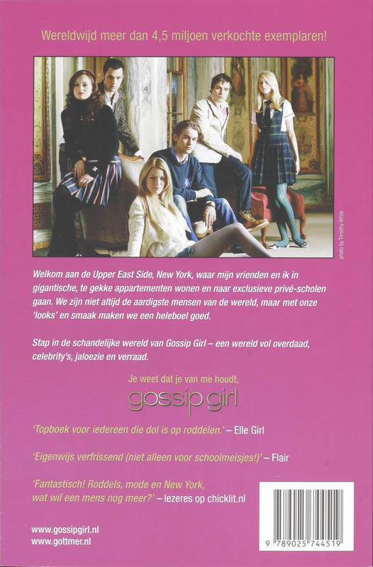Achterkant van Gossip girl