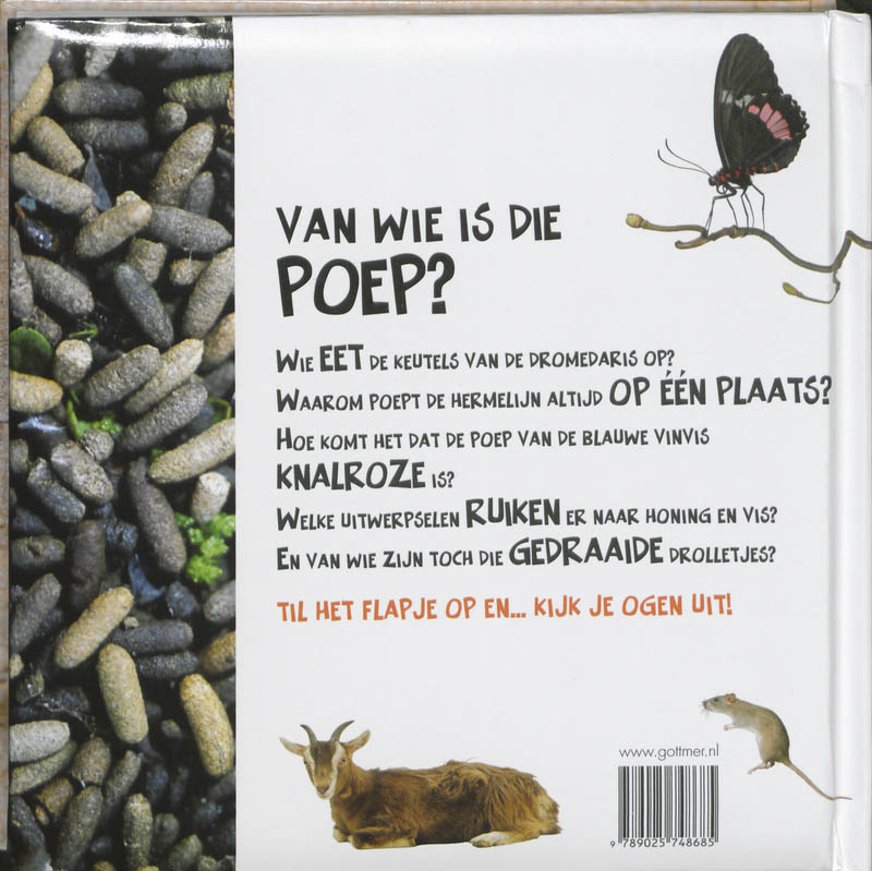 Achterkant van Van wie is die poep?