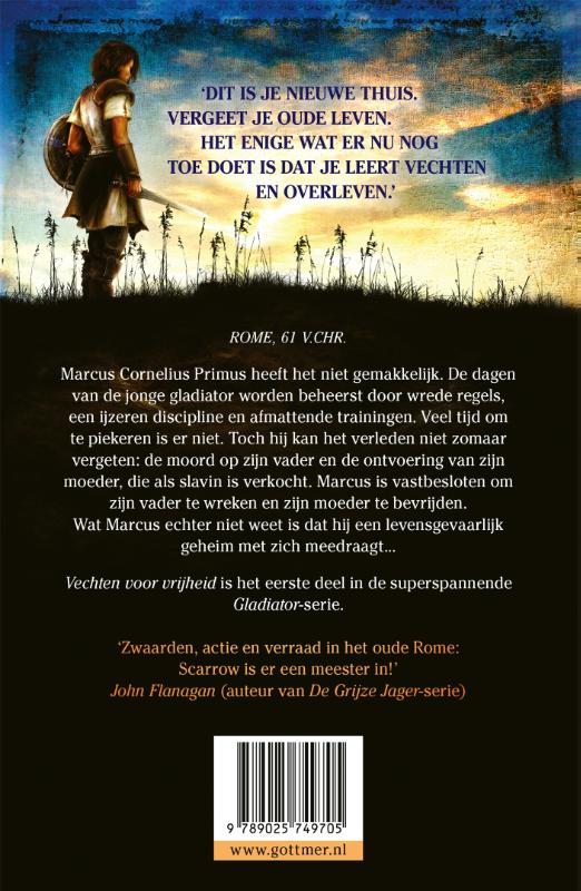 Achterkant van Vechten voor vrijheid