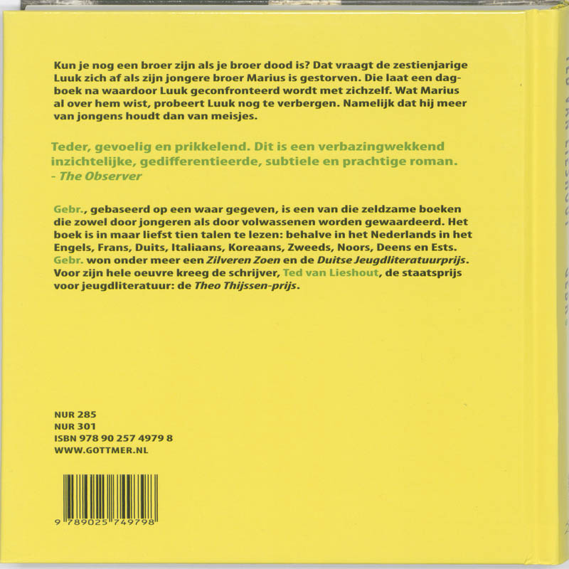 Achterkant van Gebr.