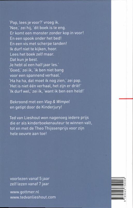 Achterkant van Ik ben een held