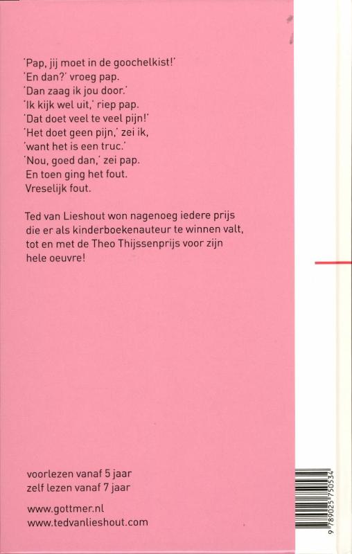 Achterkant van Ik ben een goochelaar