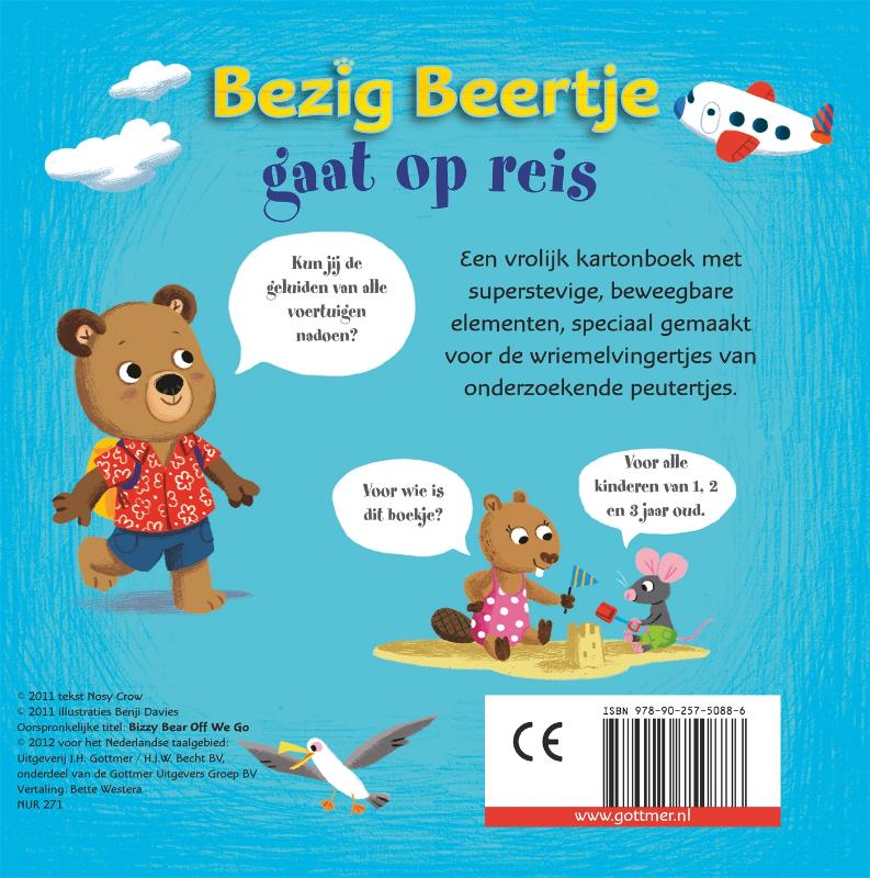 Achterkant van Bezig Beertje gaat op reis