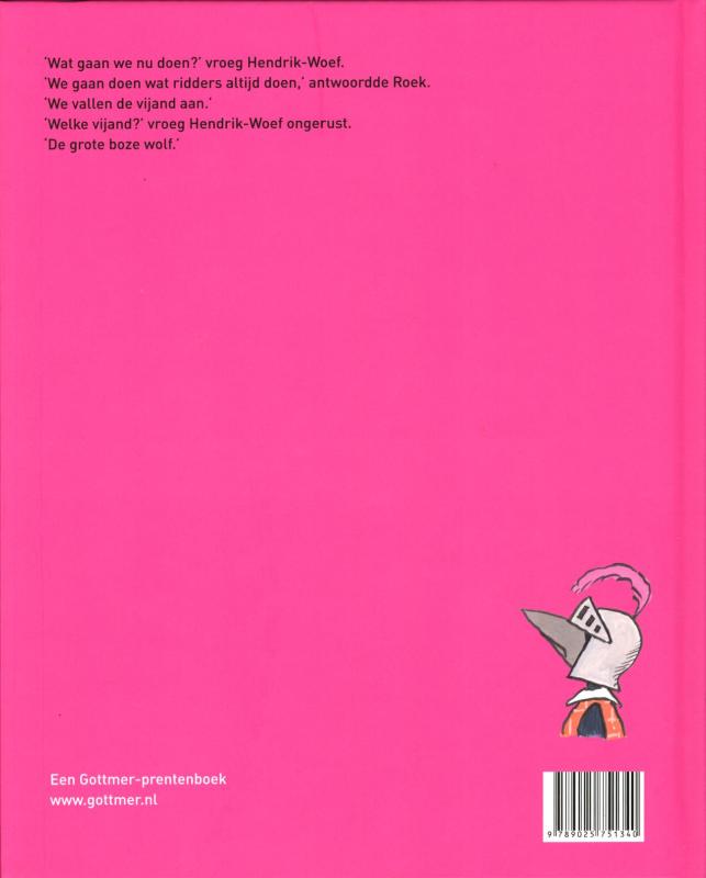 Achterkant van Roek de ridder