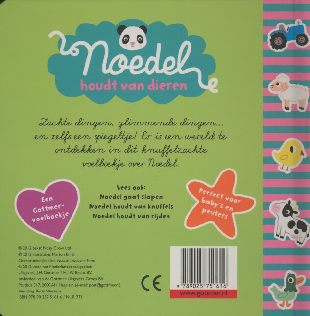 Achterkant van Noedel houdt van dieren