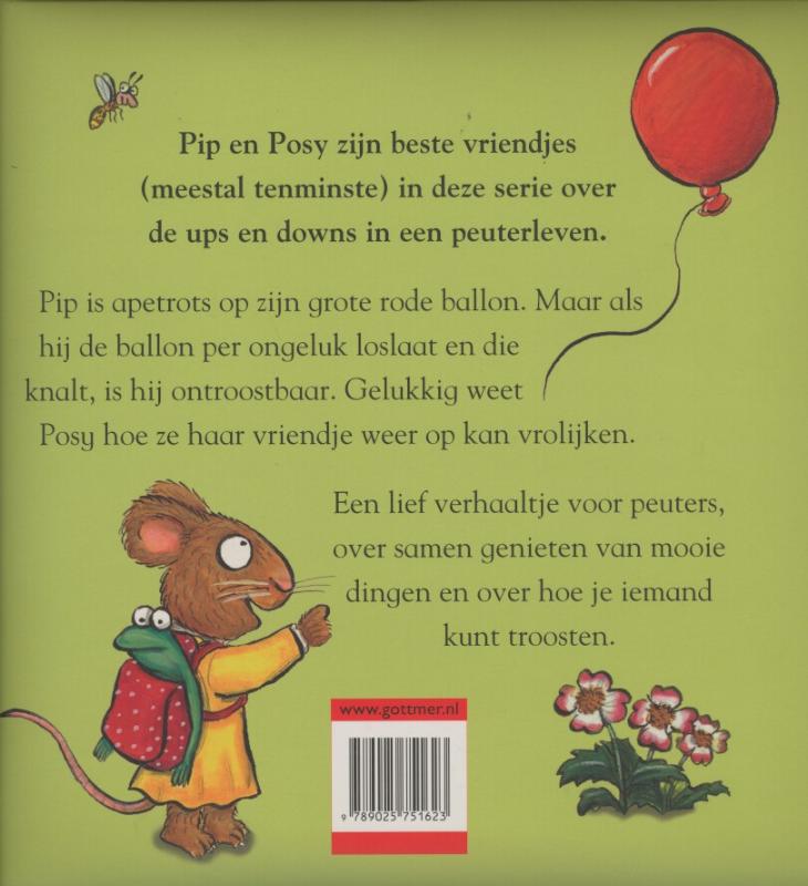 Achterkant van Pip en Posy en de grote ballon