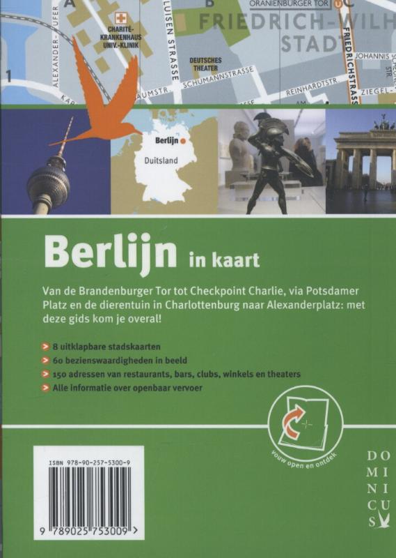 Achterkant van Berlijn in kaart