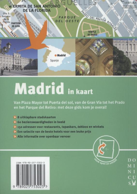 Achterkant van Madrid in kaart